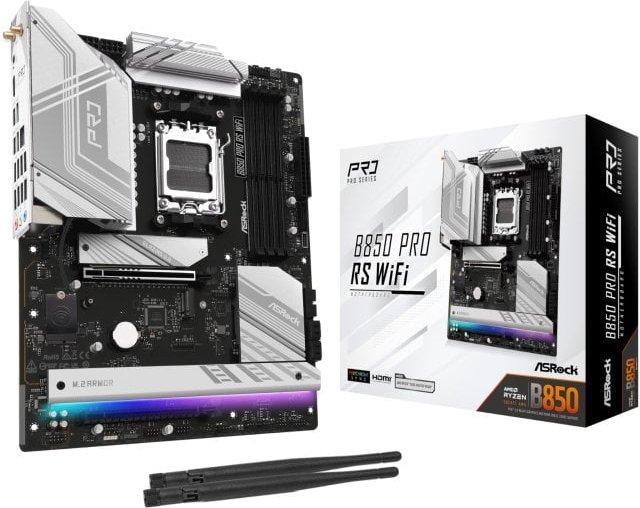 Placa Base Asrock B850 AM5 ATX B850 Pro RS WiFi 6E PCIe Gen4 Bluetooth