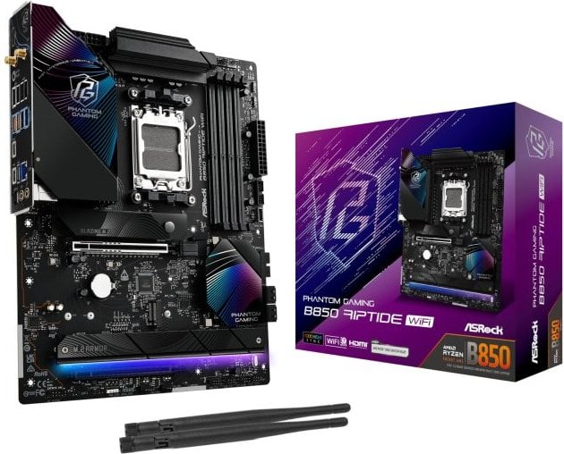 Placa Base ASRock B850 ATX AM5 Riptide WiFi DDR5 Phantom Gaming Integrado