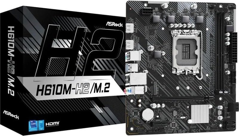 Placa Base Asrock H610 Intel H610 LGA 1700 Micro ATX H610M-H2/M.2 DDR4 M.2 PCIe