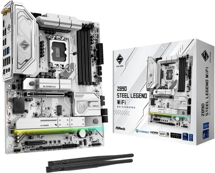 Placa Base Asrock Z890 Steel Legend WiFi LGA1851 DDR5 256GB Wi-Fi 7 ATX Overclock