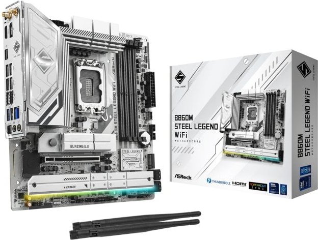 Placa Base Asrock B860 LGA 1851 Micro ATX B860M Steel Legend WiFi 6E DDR5 256GB PCIe 2.5G LAN