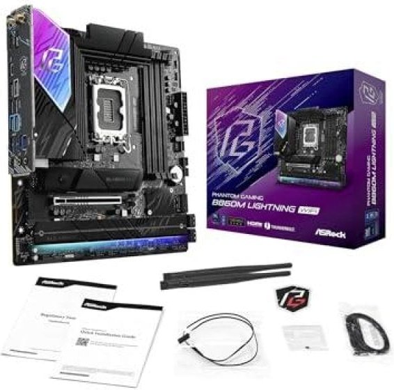 Placa Base ASRock B860M Micro ATX LGA 1851 Phantom Gaming Lightning WiFi DDR5 M.2 PCIe LAN Gigabit