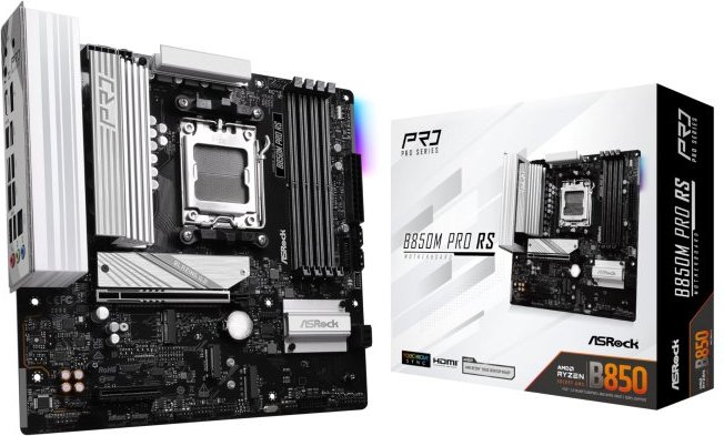 Placa Base ASRock B850M Pro RS AM5 Micro ATX DDR5 PCIe 4.0/5.0 USB-C Gaming/Creatividad