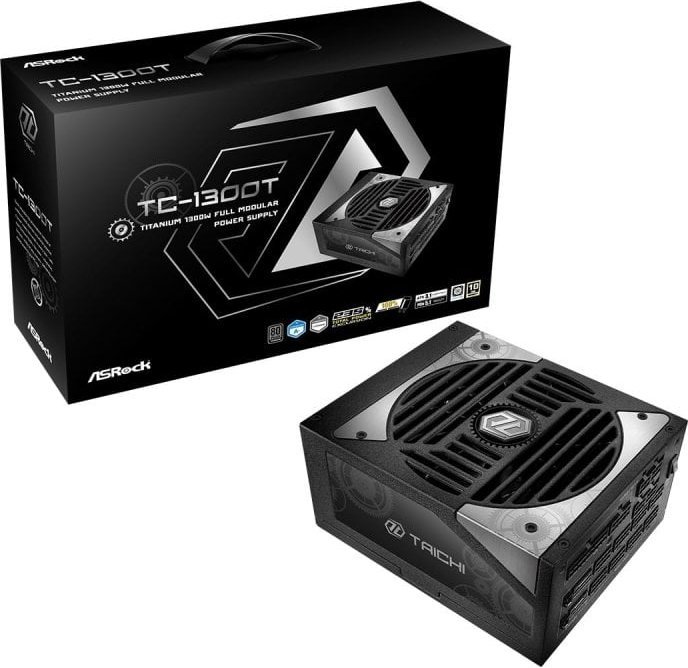 Fuente de Alimentación Asrock 1300W Certificación 80 PLUS Titanium Taichi TC-1300T Protección total