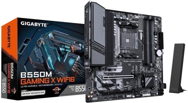 Placa Base Gigabyte B550 AMD AM4 Micro ATX B550M Gaming X WiFi 6 PCIe 4.0 RGB