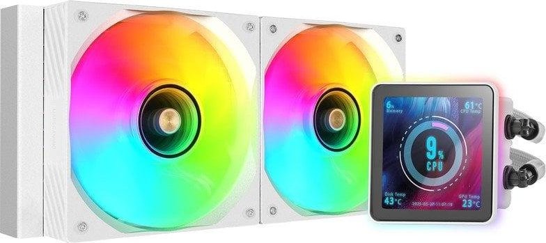 Mars Gaming Ml-visionpro240 Refrigeración Líquida Aio Tdp 500w 2x Ventiladores Argb Pantalla Blanco