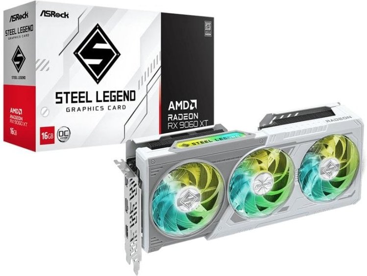 Tarjeta Gráfica Asrock Radeon RX 9060 XT Steel Legend 16GB GDDR6 OC