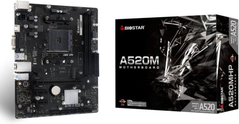 Placa base Biostar A520MHP AM4 DDR4 micro ATX soporta hasta 64GB RAID PCIe M.2