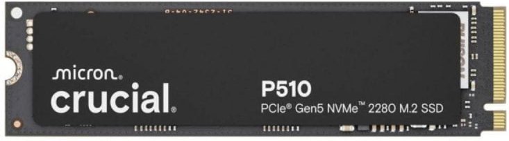Disco Duro Crucial P510 1TB M.2 NVMe PCIe Gen5 11000MB/s Black Gaming