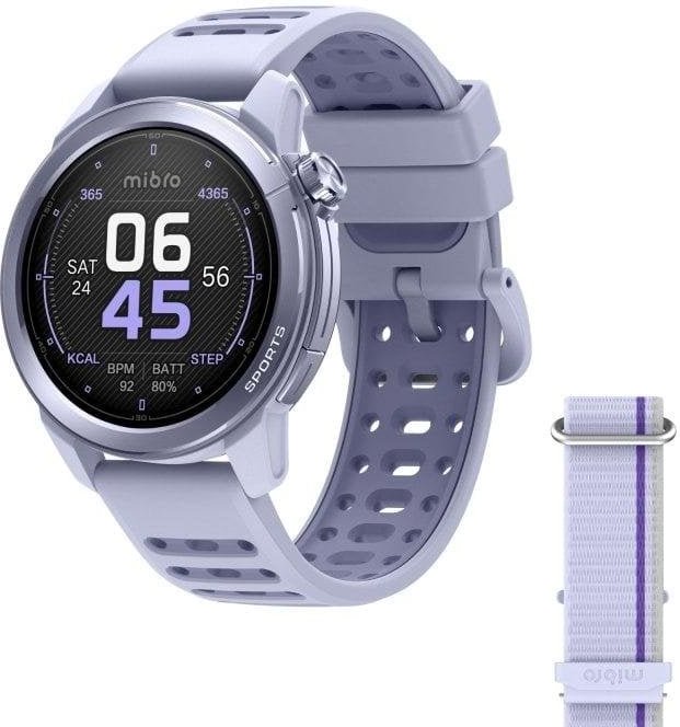 Mibro Gs Active 2 Smartwatch, Estadísticas Pádel, Gps, 5atm, Pantalla Amoled 1.32'', Autonomía 20 Días, Lila