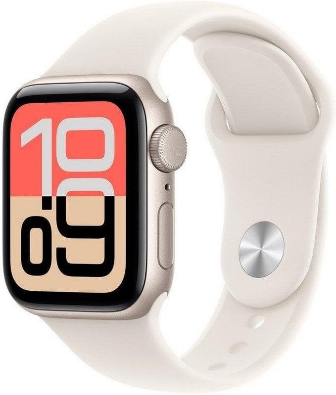 Apple Watch SE 3 GPS 40mm Caja de Aluminio Blanco Estrella con Correa Deportiva Blanco Estrella S/M