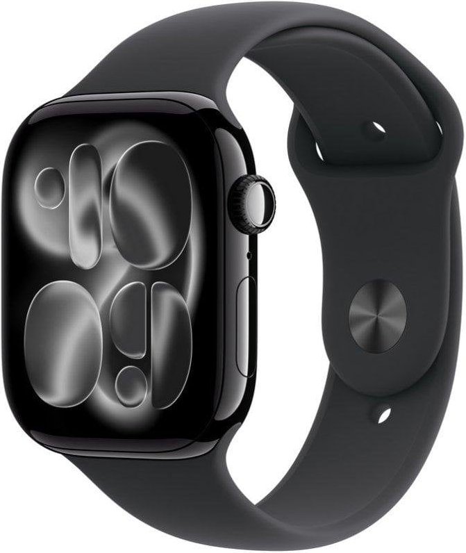 Apple Watch Series 11 GPS + Cellular 46mm Caja de Aluminio Negra con Correa Deportiva Negra S/M