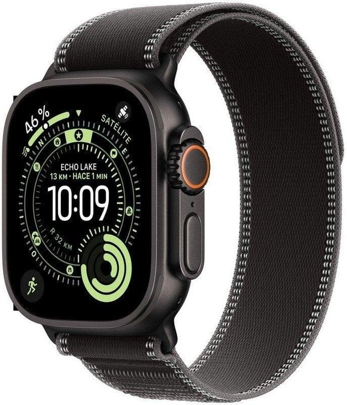 Apple Watch Ultra 3 GPS + Cellular 49mm Caja de Titanio Negro con Correa Loop Trail Negro/Carbón M/L