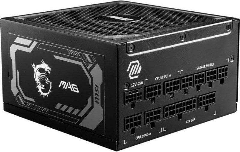 Fuente de Alimentacion MSI 1000W 80 Plus Gold MAG A1000GL Modular ATX 3.1 PCIe 5.1