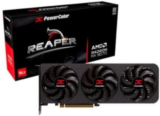 Tarjeta Gráfica PowerColor Radeon RX 9070 Reaper 16GB GDDR6 3xDP 1xHDMI