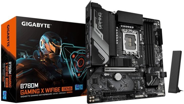 Placa Base Gigabyte B760M Gaming X Intel B760 LGA 1700 DDR5 micro ATX WiFi 6E 2.5GbE PCIe 5.0 M.2 RAID