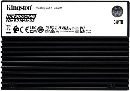 Disco Duro Kingston 3,84TB U.2 NVMe PCIe 5.0 14000MB/s DC3000ME + Cifrado AES y Protección PLP