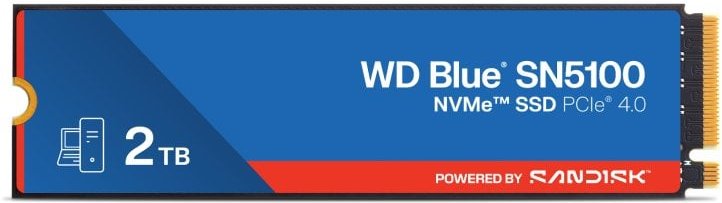 Disco Duro SanDisk 2TB M.2 NVMe 7100 MB/s WD Blue SN5100 Encriptado