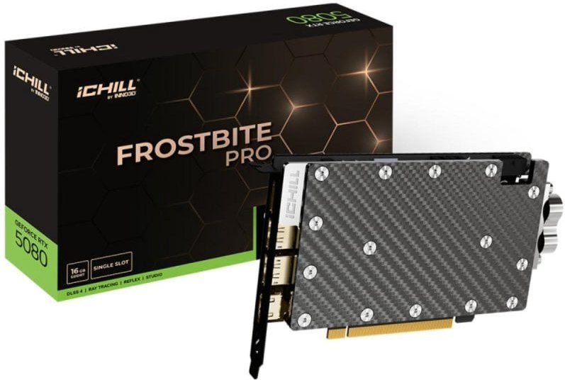 Tarjeta Gráfica INNO3D iChill GeForce RTX 5080 16GB GDDR7 Reflex 2 RTX AI DLSS4