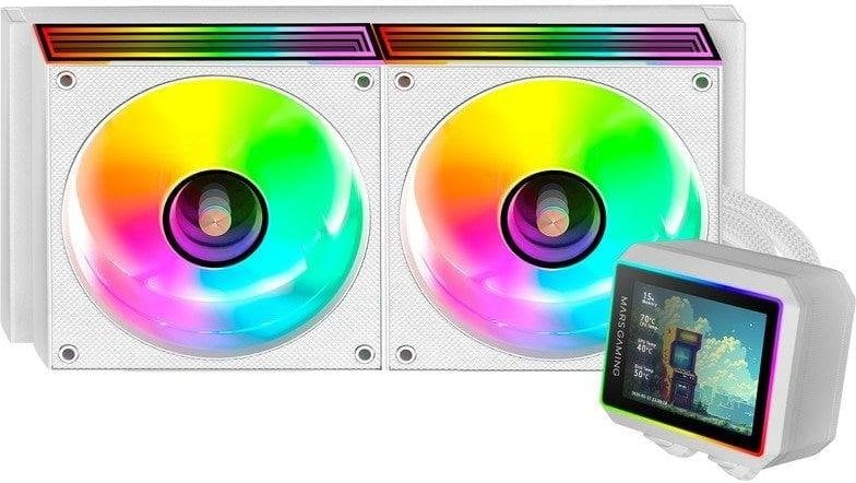 Mars Gaming Ml-visionii240 Refrigeración Líquida Aio 500w Tdp Bomba 4ª Gen 2x Ventiladores Blanco