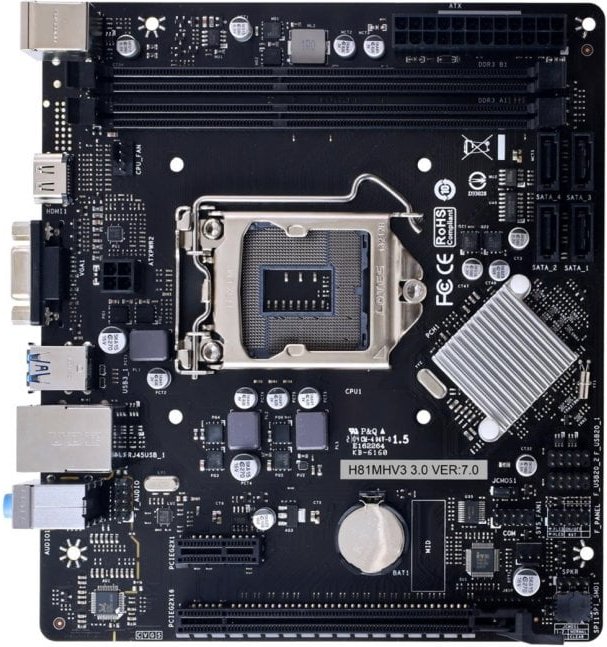 Placa Base Biostar H81MHV3 3.0 H81 LGA 1150 DDR3 Micro ATX Gigabit Ethernet