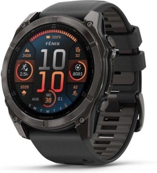Garmin Fenix 8 Bluetooth GPS 51mm AMOLED Titanio Negro Talla Única Resistencia Agua 10ATM