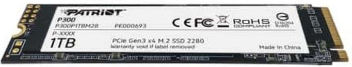 Disco Duro Patriot P300 1,02TB M.2 SSD PCIe 2100MB/s NVMe 3D NAND