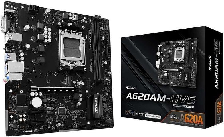 Placa Base ASRock A620AM-HVS A620 AM5 DDR5 Micro ATX PCIe 4.0