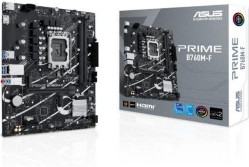Placa Base Asus PRIME B760M-F B760 LGA 1700 DDR5 micro ATX PCIe 4.0 RGB AI Sync
