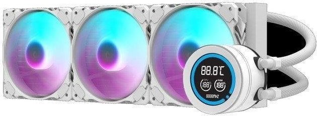 Refrigeración Líquida darkFlash DN360D White 360mm 3 Ventiladores ARGB LCD
