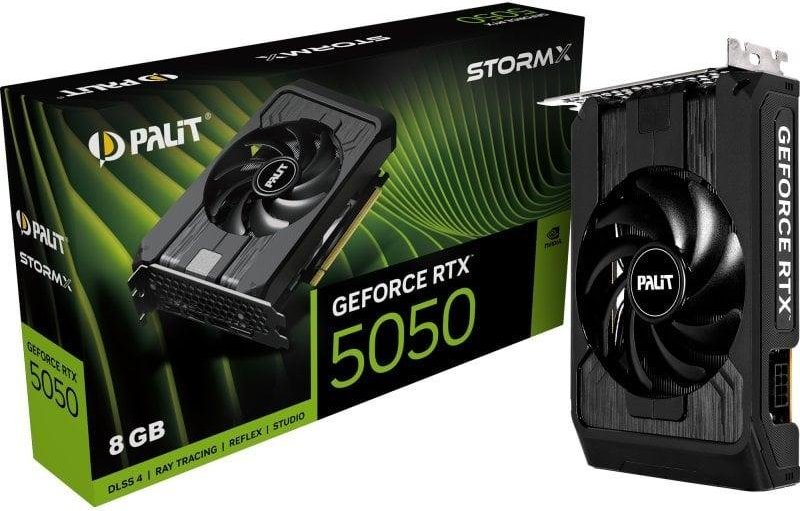 Tarjeta Gráfica Palit GeForce RTX 5050 StormX 8GB GDDR6 Reflex 2 RTX AI DLSS4