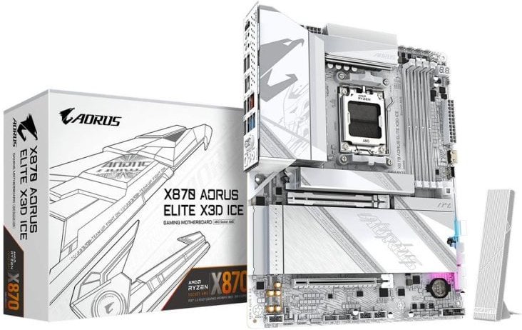 Placa Base GIGABYTE X870 AORUS ELITE X3D AMD X870 Socket AM5 DDR5 ATX Wi-Fi 7 PCIe 5.0 USB4 LAN 2.5GbE RGB