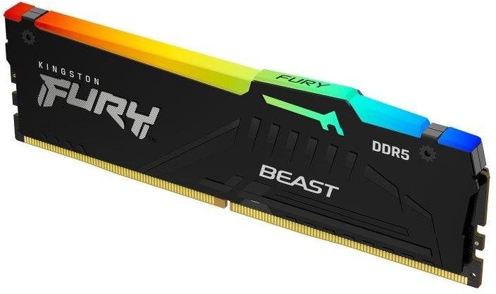 Memoria RAM Kingston FURY Beast RGB 32GB 1x32GB DDR5 6000MHz CL30 AMD EXPO Negro