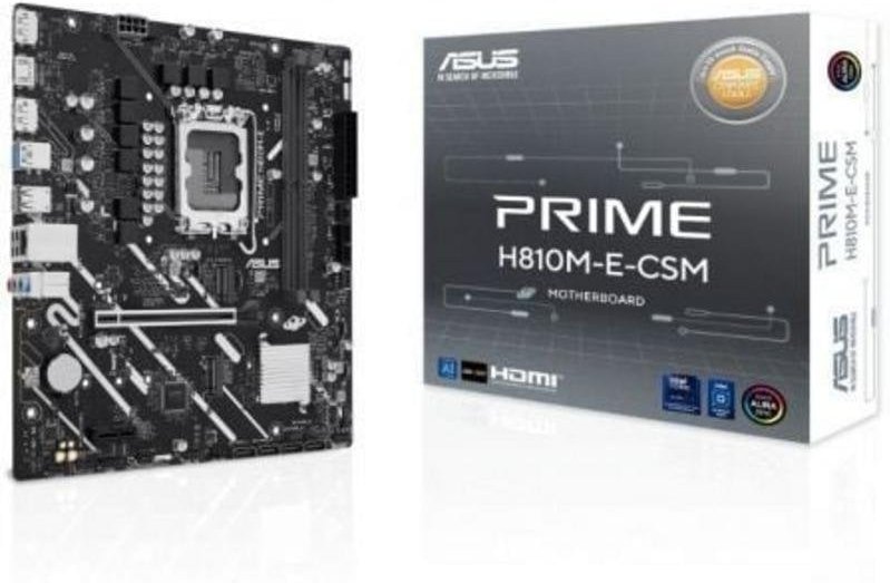 Placa Base Asus PRIME H810M-E-CSM Intel H810 LGA1851 DDR5 Micro-ATX PCIe 4.0 RGB