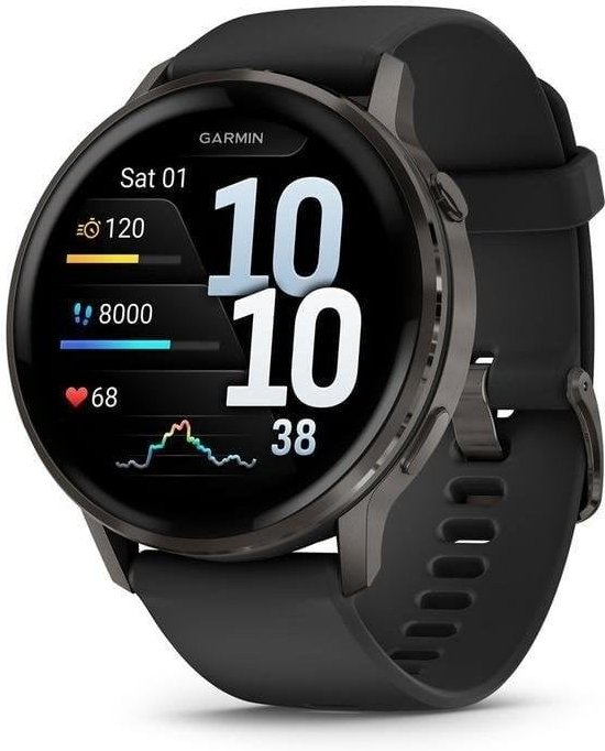 Garmin Venu 4 Bluetooth GPS 45mm AMOLED Negro Resistencia Agua 5ATM SpO2 Pulsómetro