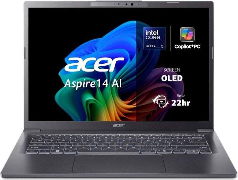 Portátil Acer Aspire 14 AI A14-52M-56CP 14" Intel Core Ultra 5 226V 16GB 512GB SSD Intel Arc Graphics 130V Windows 11 Home