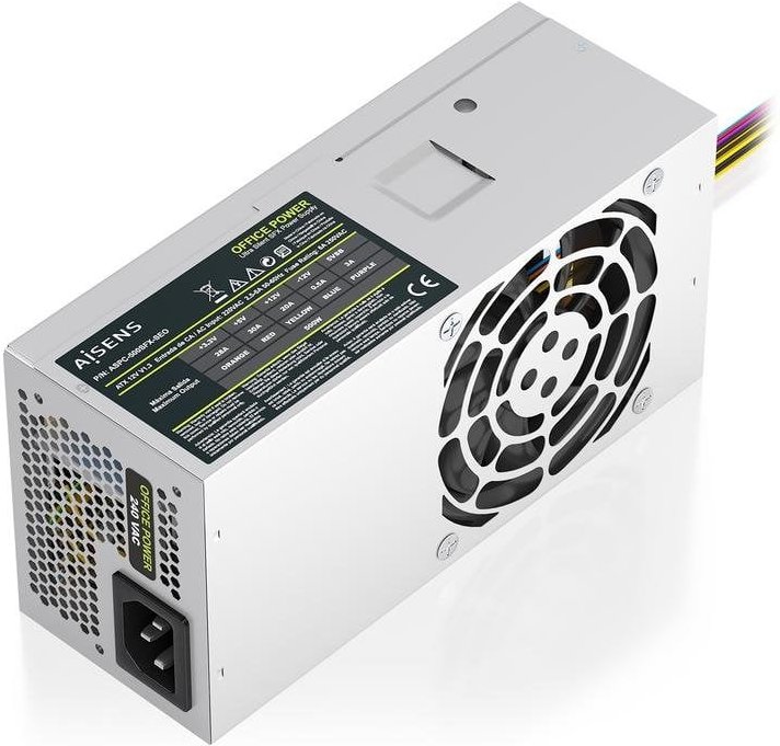 Fuente de Alimentación Aisens ASPC-500TFX-SEO 500W ATX 2.0 TFX protecciones avanzadas plata