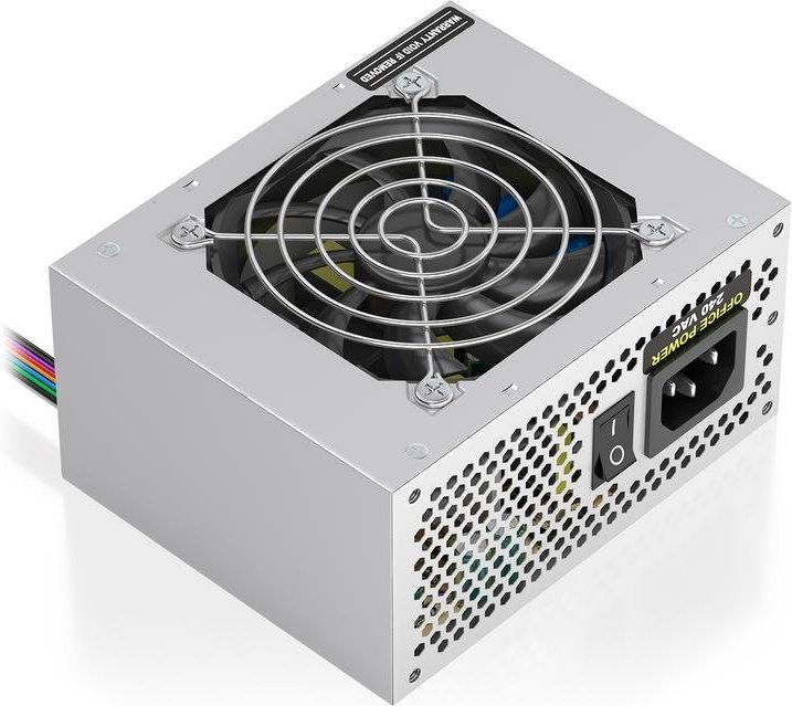 Fuente de Alimentación Aisens SFX 500W ATX 2.0 Protecciones OCP OVP Ventilador 80 mm Plata