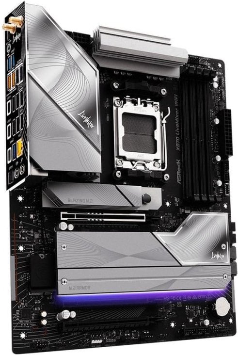 Placa Base Asrock X870 LiveMixer WiFi AMD X870 Socket AM5 DDR5 ATX Wi-Fi 7 RGB