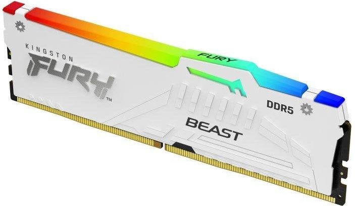 Memoria RAM Kingston FURY Beast RGB 16GB 1x16GB DDR5 6000 MHz CL30 AMD EXPO Blanco