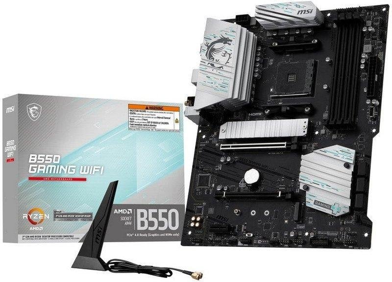 Placa Base MSI B550 GAMING WIFI B550 AM4 DDR4 ATX WiFi M.2 PCIe 4.0