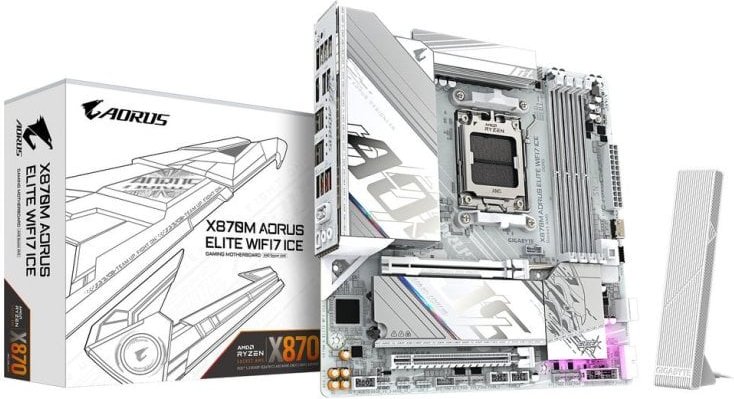 Placa Base Gigabyte X870M AORUS ELITE WIFI7 AMD X870 AM5 DDR5 Micro ATX WiFi 7 USB4 2.5GbE RGB