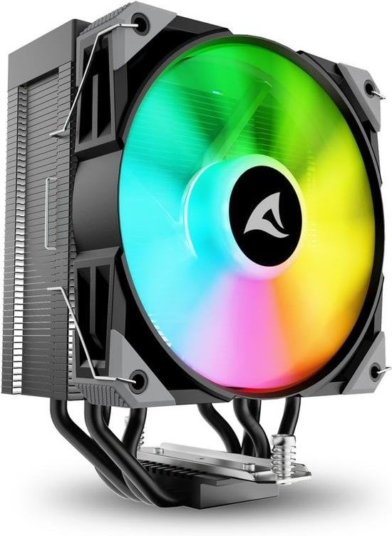 Refrigeración Aire Sharkoon Socket LGA1851 120mm A40 RGB Ventilador 4 Heatpipes RGB