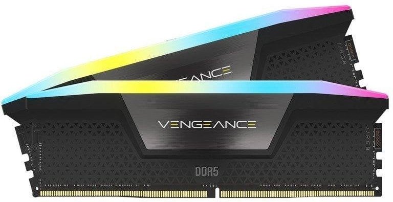 Memoria RAM Corsair Vengeance RGB 16GB 2x8GB DDR5 6000MHz CL36 AMD EXPO Intel XMP Gris