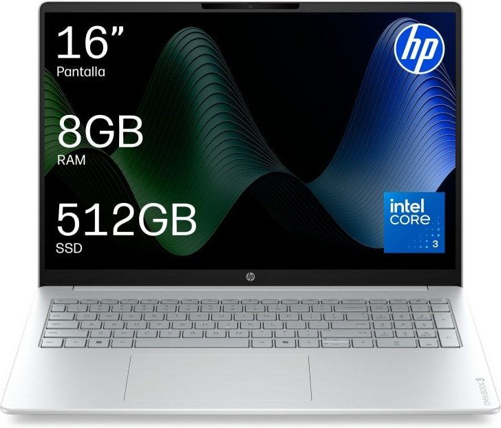 Portátil HP OmniBook 3 16-bu0030ns 16" Intel Core 3 100U 8GB 512GB SSD Intel Graphics FreeDOS
