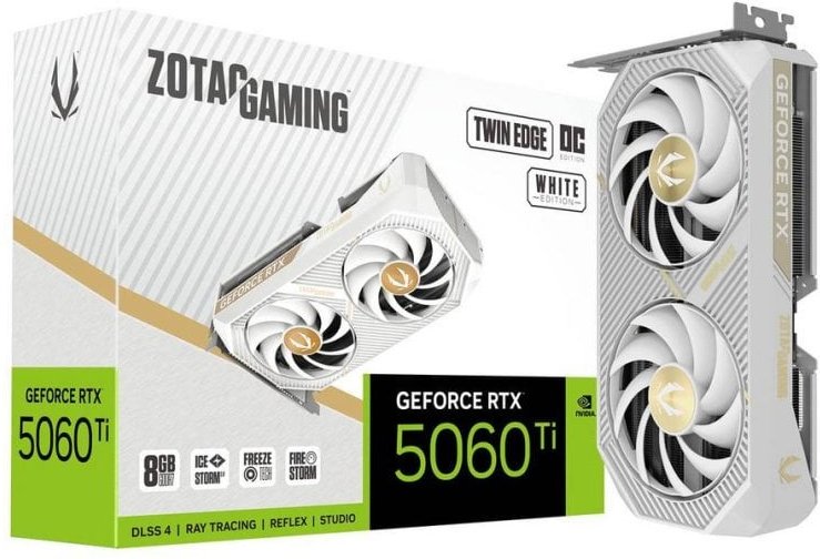 Tarjeta Gráfica Zotac GeForce RTX 5060 Ti Twin Edge OC 8GB GDDR7 Reflex 2 RTX AI DLSS4