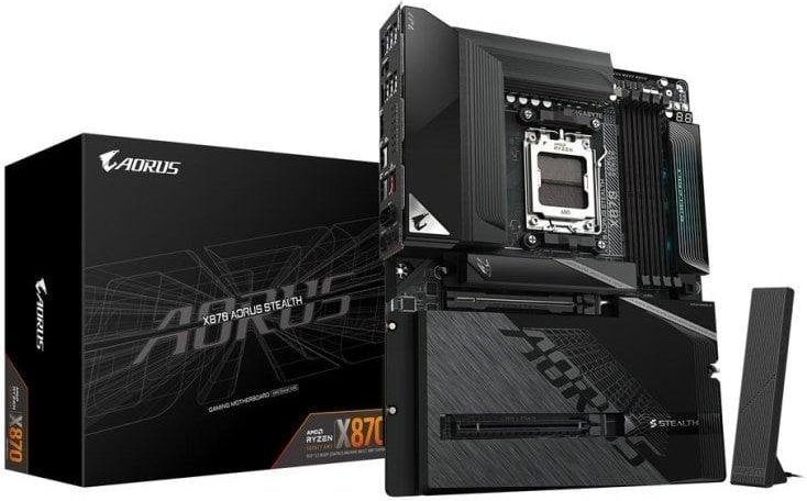 Placa Base Gigabyte X870 AORUS STEALTH X870 AM5 DDR5 ATX WiFi 7 PCIe 5.0 USB4 5GbE RGB
