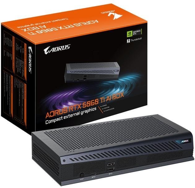 Tarjeta Gráfica Gigabyte AORUS RTX 5060 Ti AI BOX 16GB GDDR7 Reflex 2 RTX AI DLSS4