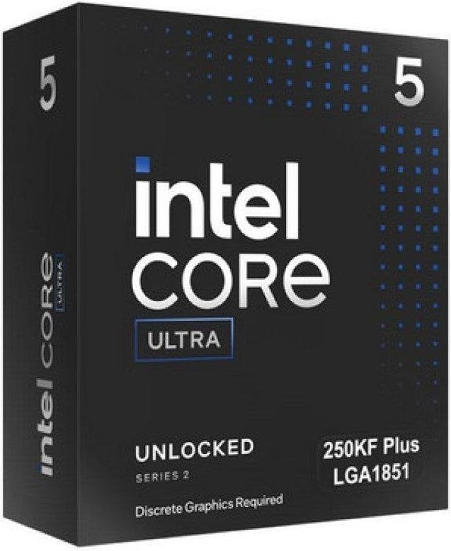 Procesador Intel Core Ultra 5 250KF Plus 18 Núcleos 3.6 GHz Frecuencia Base 5.3 GHz Frecuencia Turbo Sin Gráficos Integrados