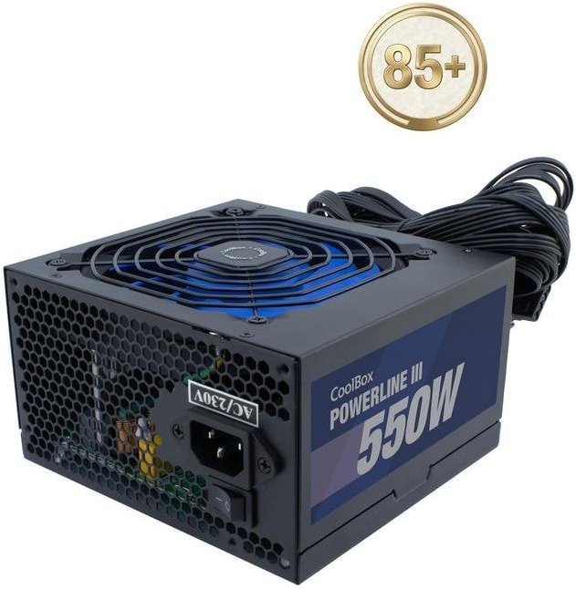 Fuente de Alimentación CoolBox Powerline III 550W 85% EFI ATX Negro